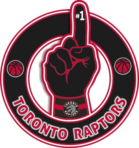 Number One Hand Toronto Raptors logo iron on paper